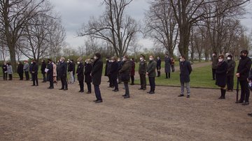Gedenkfeier zum 76. Jahrestag der Befreiung des Kriegsgefangenenlagers Zeithain, Stalag 304 (IV H)